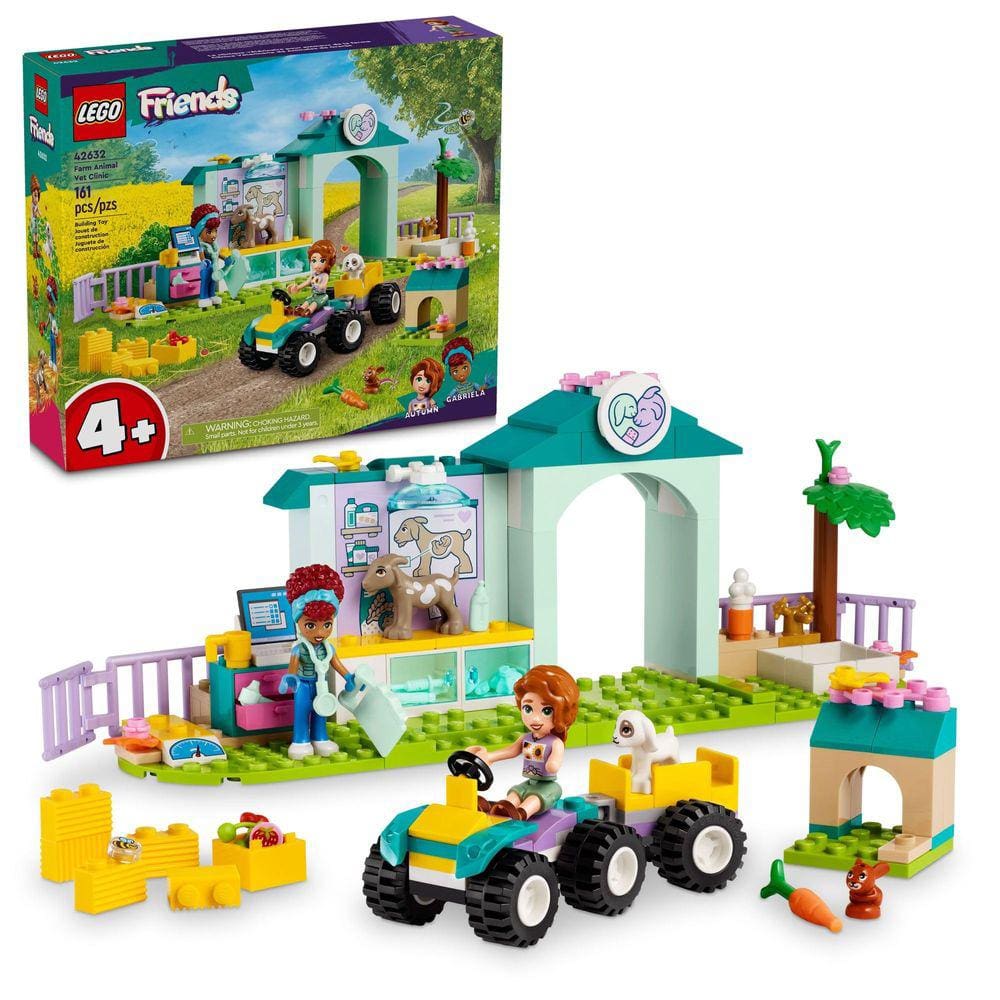 Brinquedo LEGO Friends Farm Animal Vet Clinic 42632 com 2 minibonecas