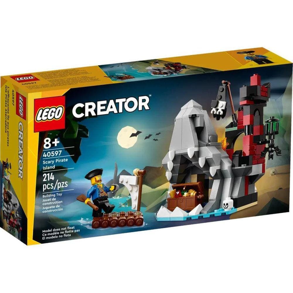 Conjunto de construção LEGO Scary Pirate Island GWP (40597) 214 unidades