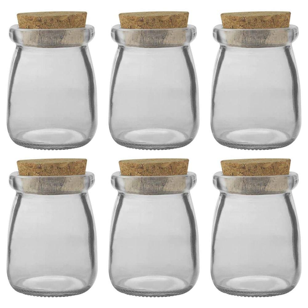 6 Porta Condimentos De Vidro Com Rolha 100Ml 1989 Lyor