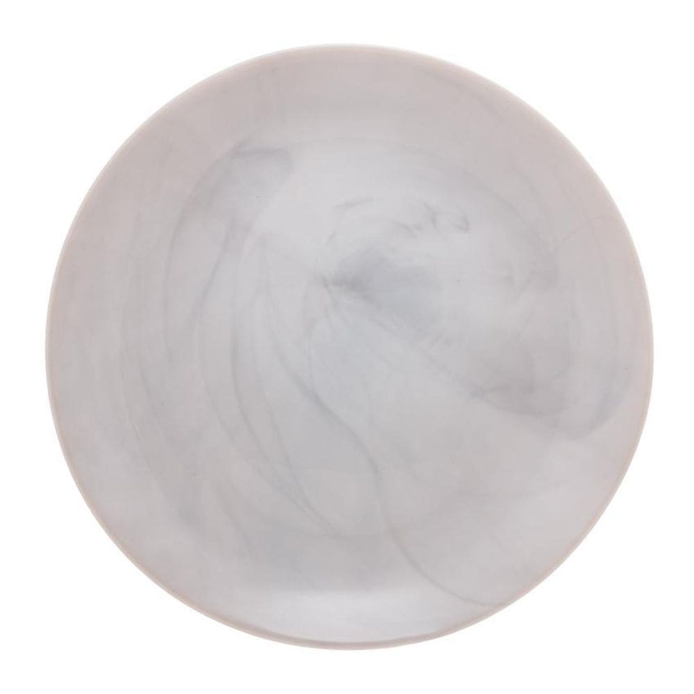 Prato Para Sobremesa De Vidro Granit Mármore 19Cm - Lyor