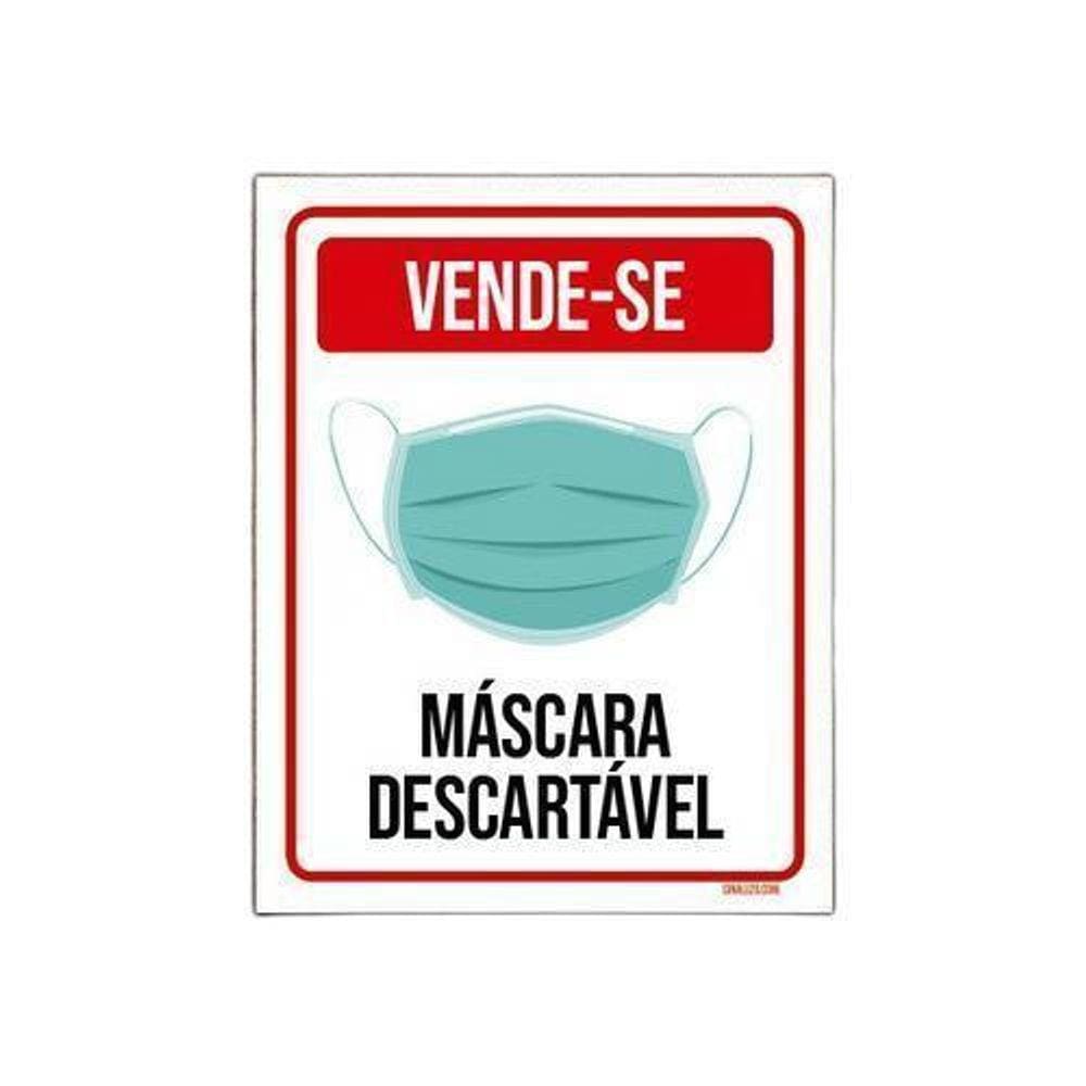 Kit 3 Placas Cuide-Se Vende-Se Máscara Descartável