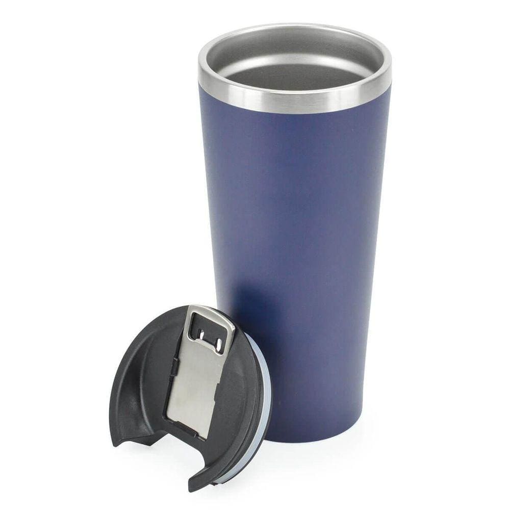 Copo Térmico Interno Inox Grande 730Ml Com Abridor Azul