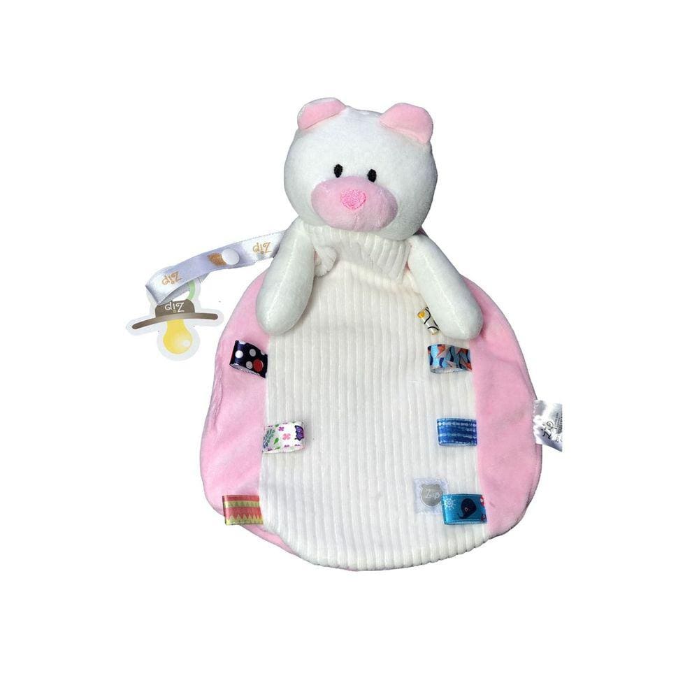 Naninha com Carinha Urso Rosa Multifunções Tag Zip Toys