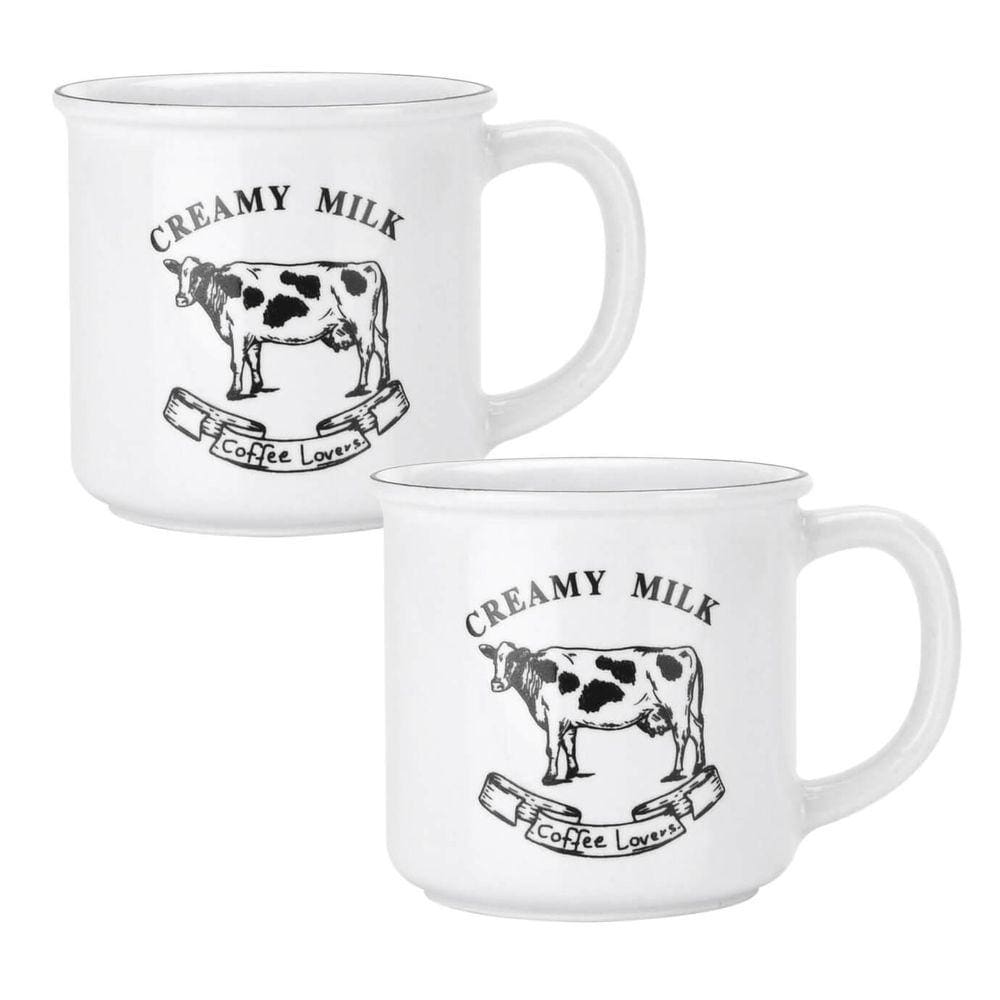 Kit 2 Canecas Porcelana Lyor 230Ml Creamy Milk