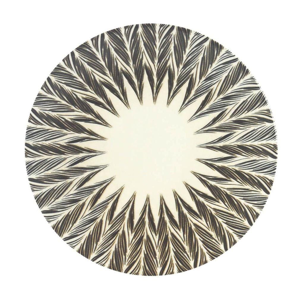 Prato Sobremesa Porcelana 20Cm Plumas