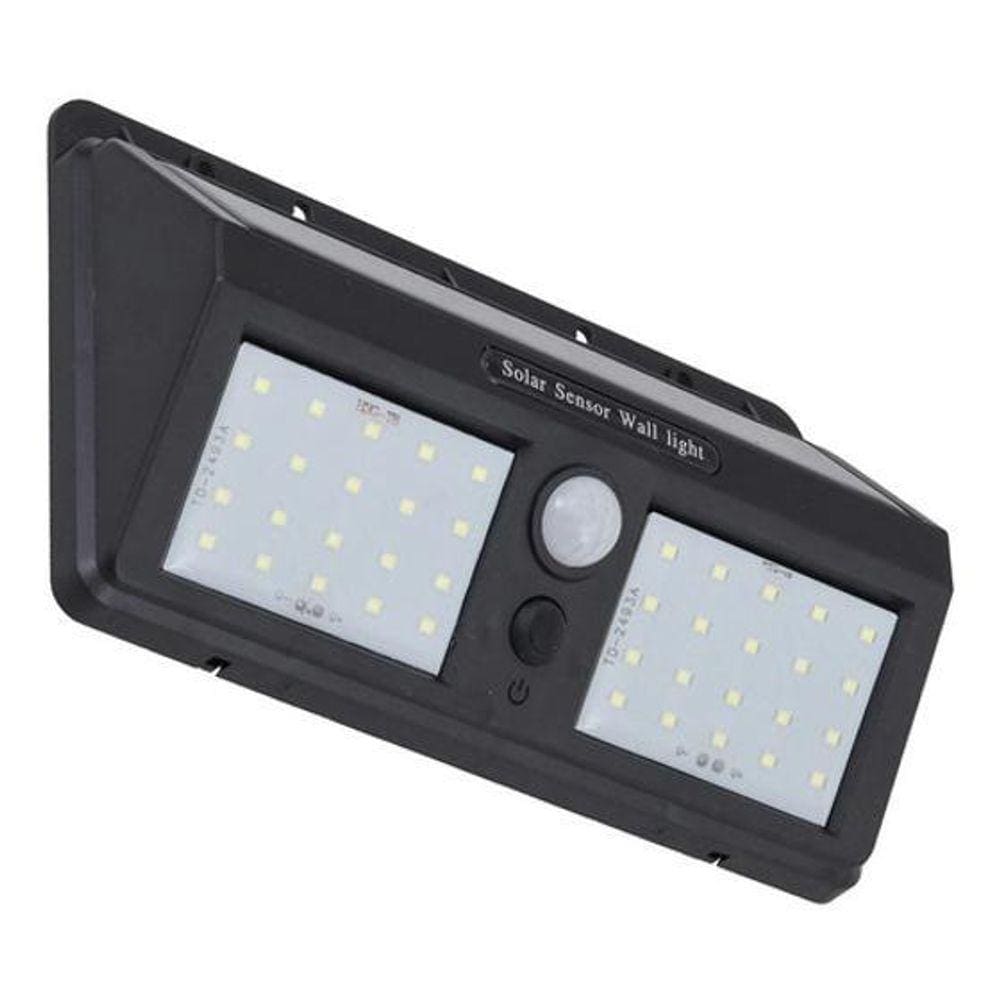 Luminária Externa Solar Led 8W Solar Luz Branca 20X12X5Cm