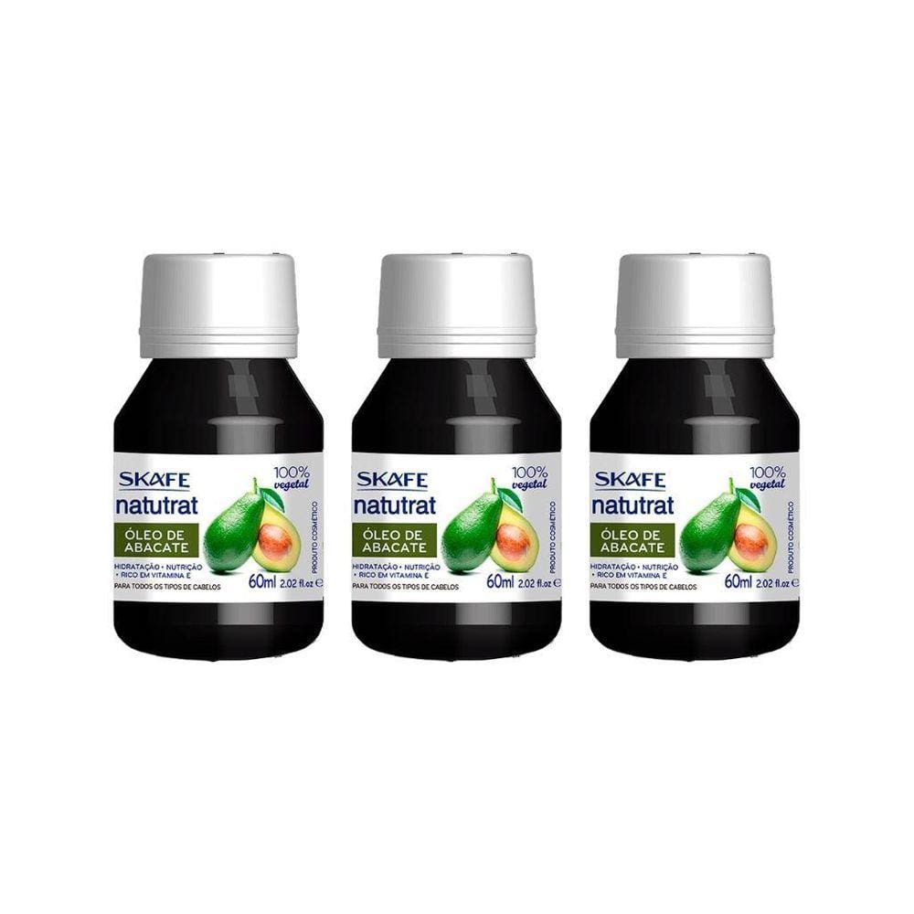 Oleo Capilar Skafe Natutrat Abacate 60Ml-Kit C/3Un