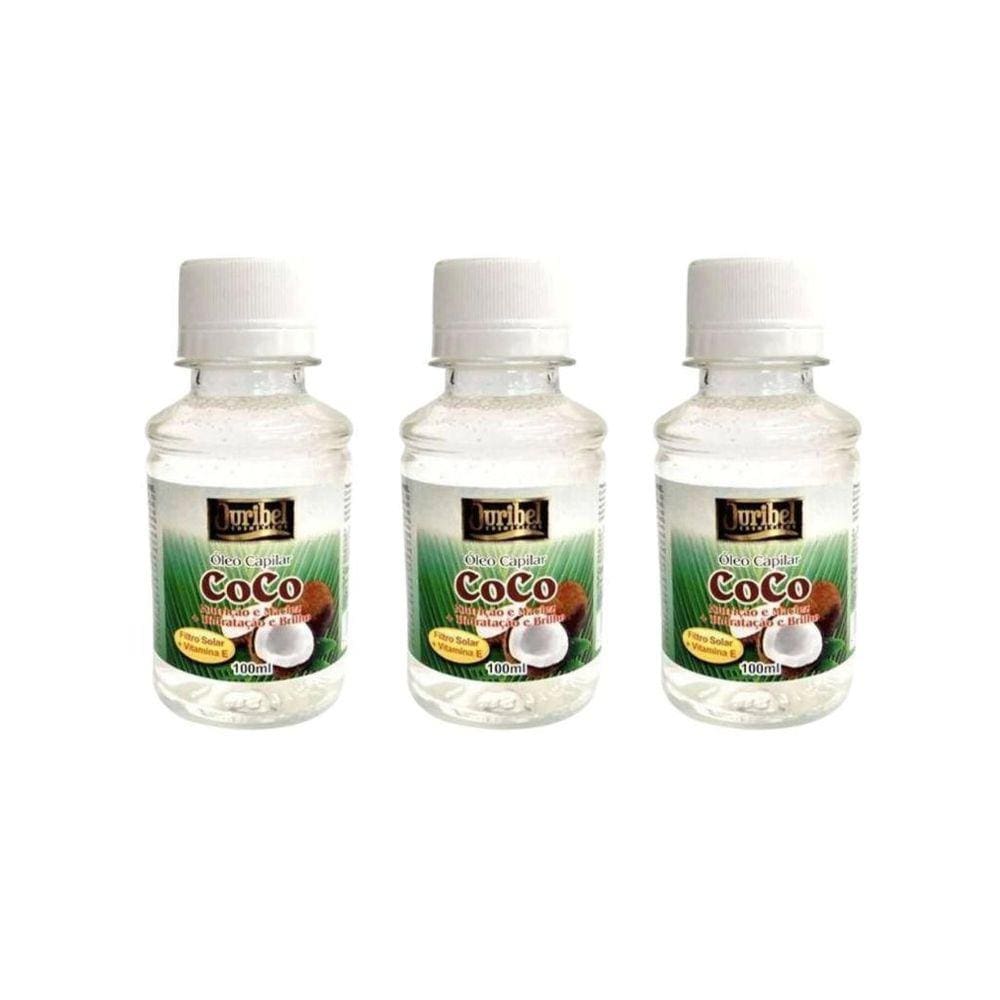 Oleo Capilar Ouribel Coco 100Ml - Kit Com 3Un