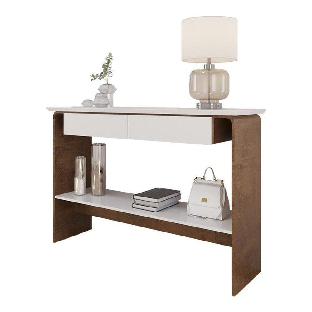Aparador Buffet Charles Com 2 Gavetas 136 Cm Naturale/branco Naturale/branco