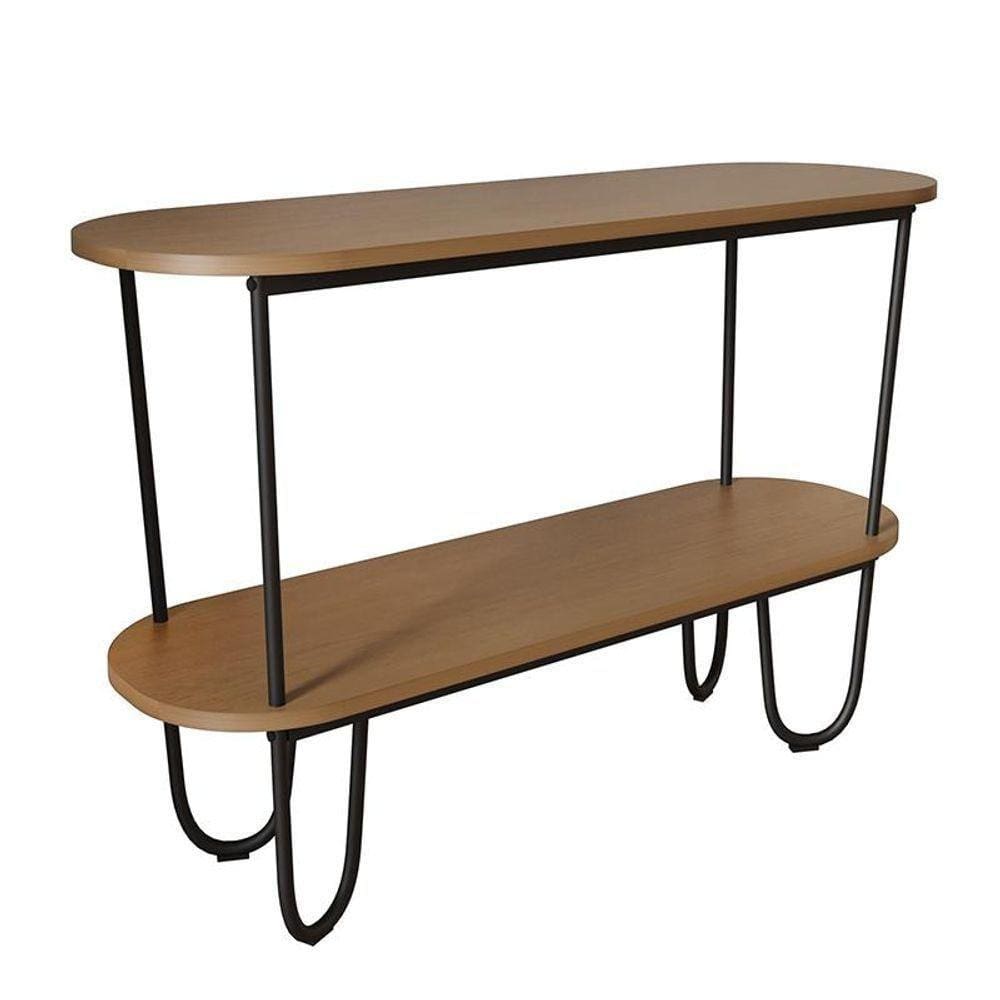 Aparador Requinte Pés De Aço Tubolar 120 Cm Canela/preto Canela/preto