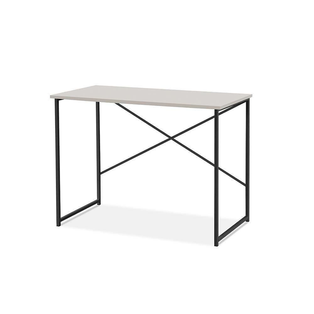 Aparador Steel 76 Cm Estilo Industrial Com Pés Em Aço Preto/off White Preto/off White
