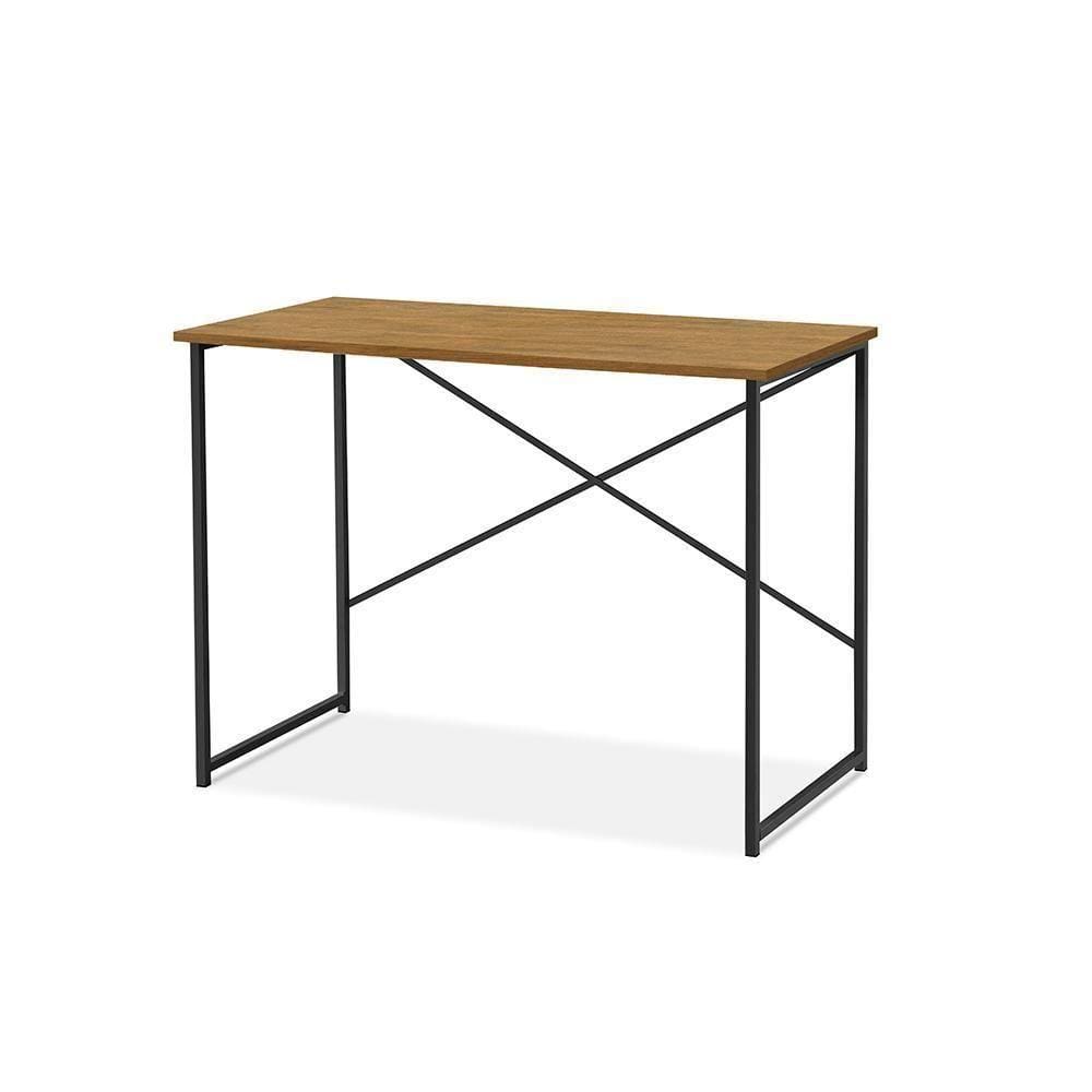 Aparador Steel 76 Cm Estilo Industrial Com Pés Em Aço Preto/naturale Preto/naturale