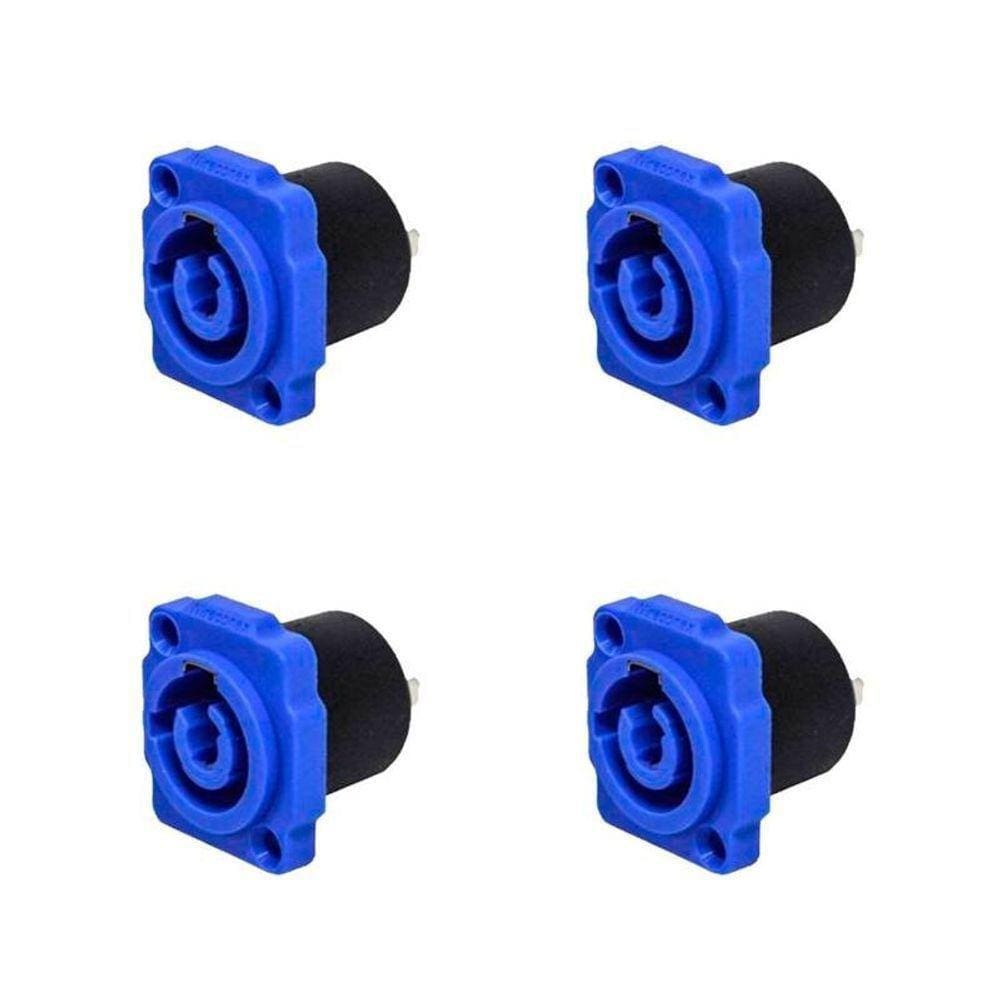 Kit Conectores De Ac-in De Painel Wc 1823 In P Bl Pbl (4un) Wireconex Azul - Pç - 4