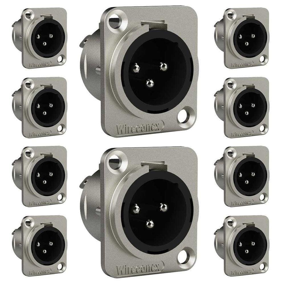 Conector Xlr Macho Wc 1033 Mp Bk Ni 3p Painel Wireconex 10 Unidades