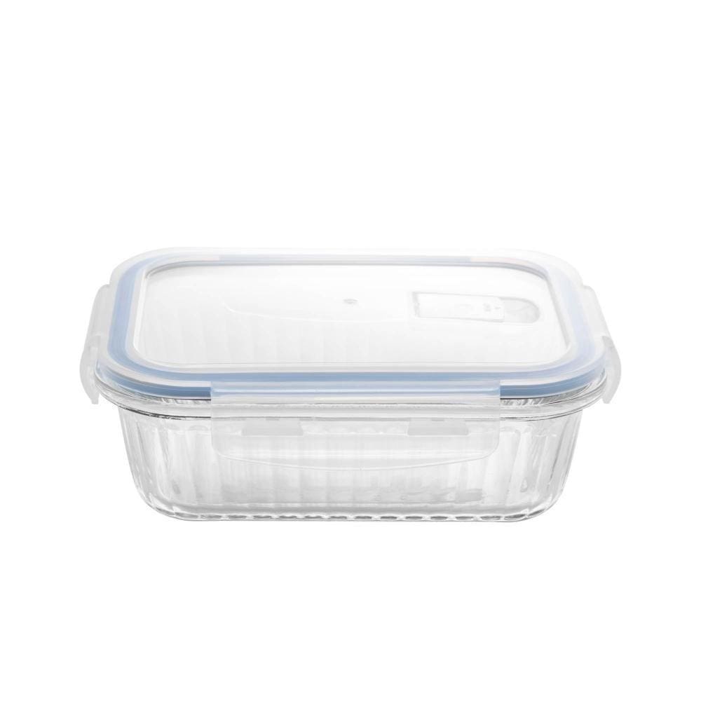 Pote Hermético Wolff Lines De Vidro Com Tampa Plástica 640Ml