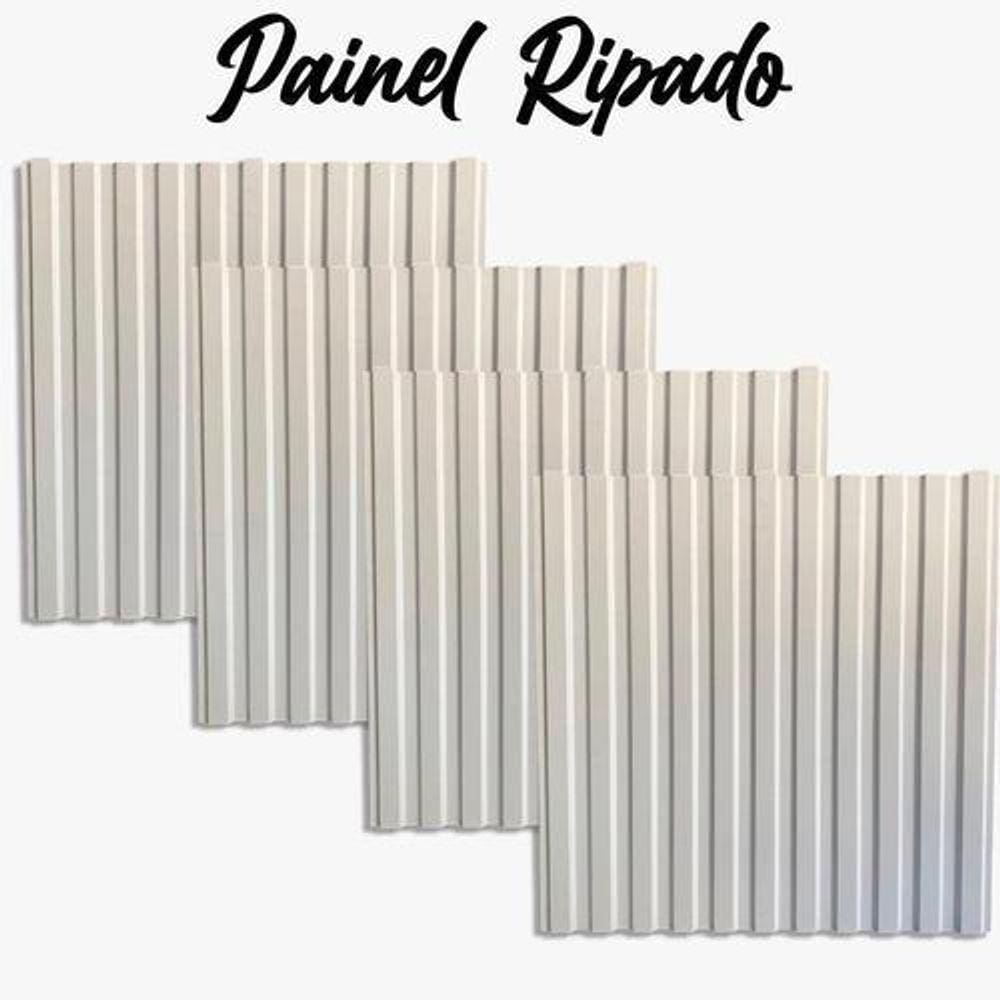 Kit 4 Placas Painel Ripado Revestimento De Parede