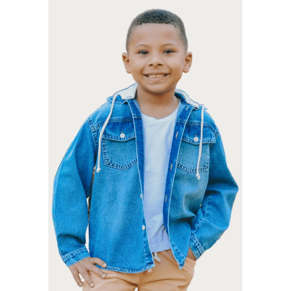 Camisa Jaqueta Menino Azul Claro Manga Longa Ópera Kids