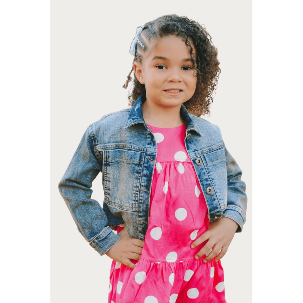 Jaqueta Jeans Escuro Menina Ópera Kids