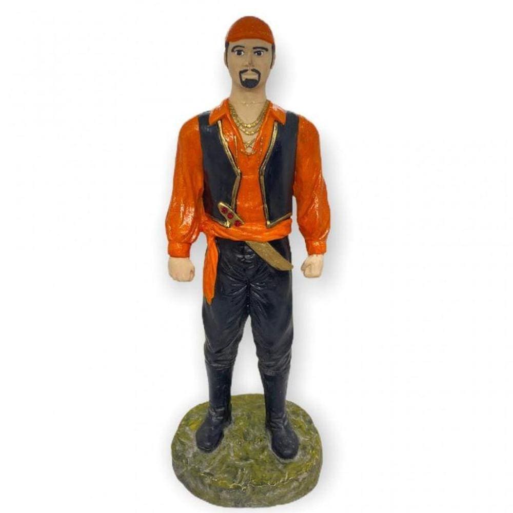 Escultura Cigano Umbanda Candomblé 25 Cm Em Resina