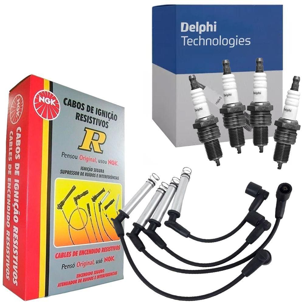 Kit Vela Ignição e Cabo Vela Prisma Onix 1.0 1.4 2013 a 2019
