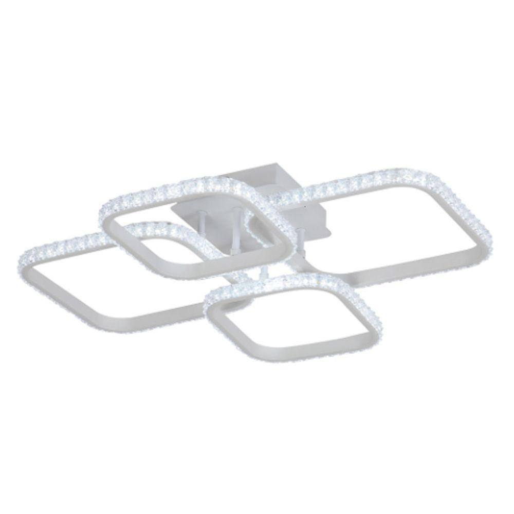 Plafon de Sobrepor Módulos Cristais Branco Led 40W 3 em 1 Bivolt