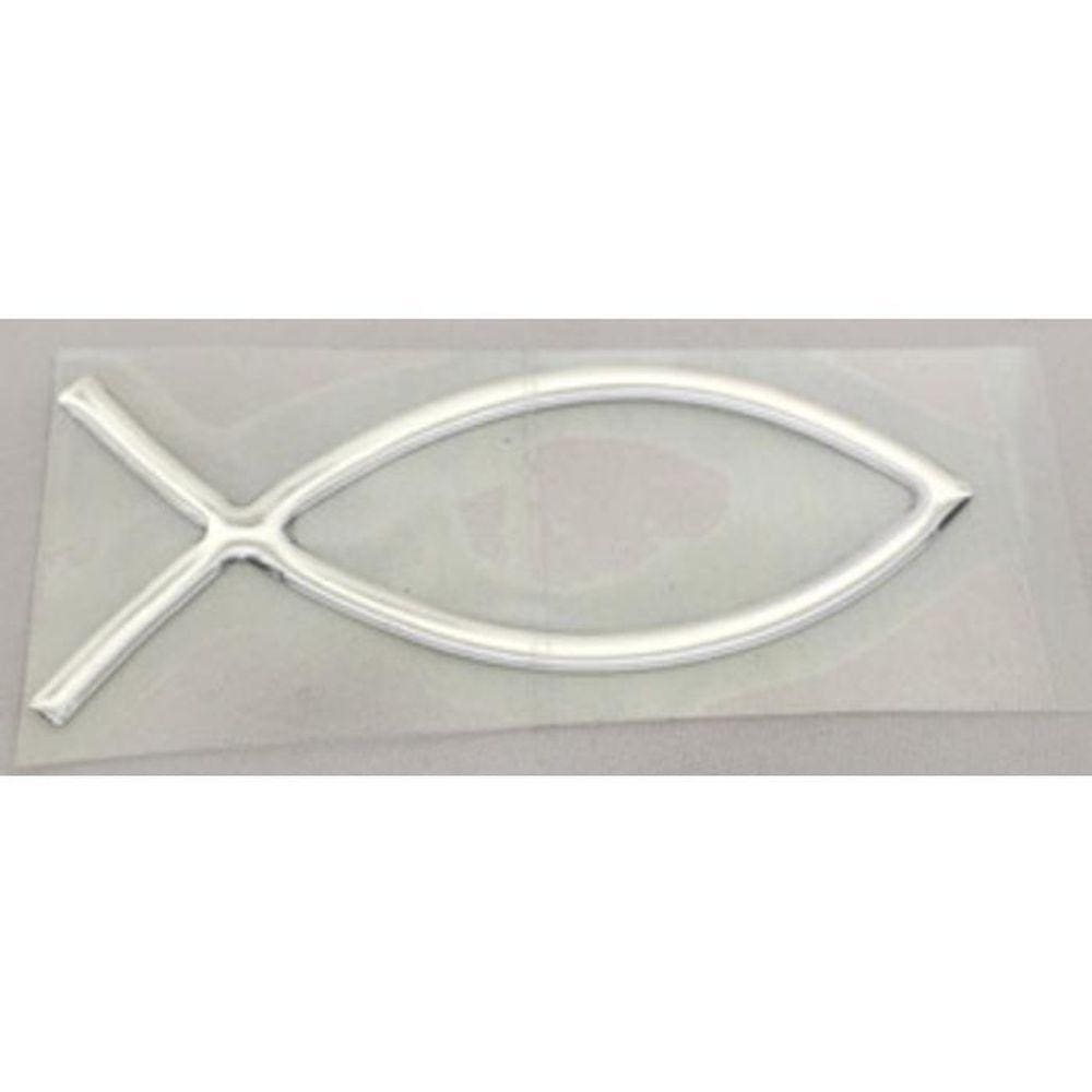 Emblema Peixe Evangelico Medio 7,8 Cm Resinado