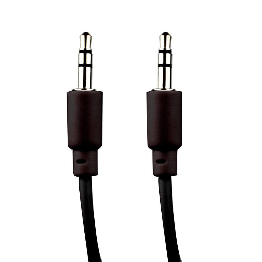 Cabo de Audio C-042 EVUS P2 + P2 PLUG 3.5MM Stereo C-042 Niquel 1M Preto
