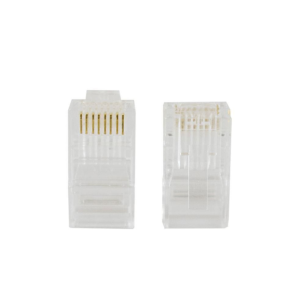 Conector Macho RJ-45 EVUS CAT6 UTP 8X8 Pacote com 100 C-099