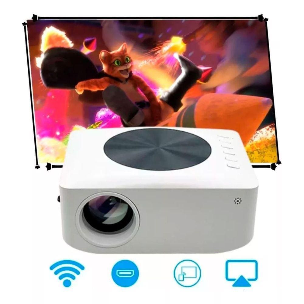 Projetor Yt 400 Hd Mini 4K Portátil 3000 Lumens 1080P