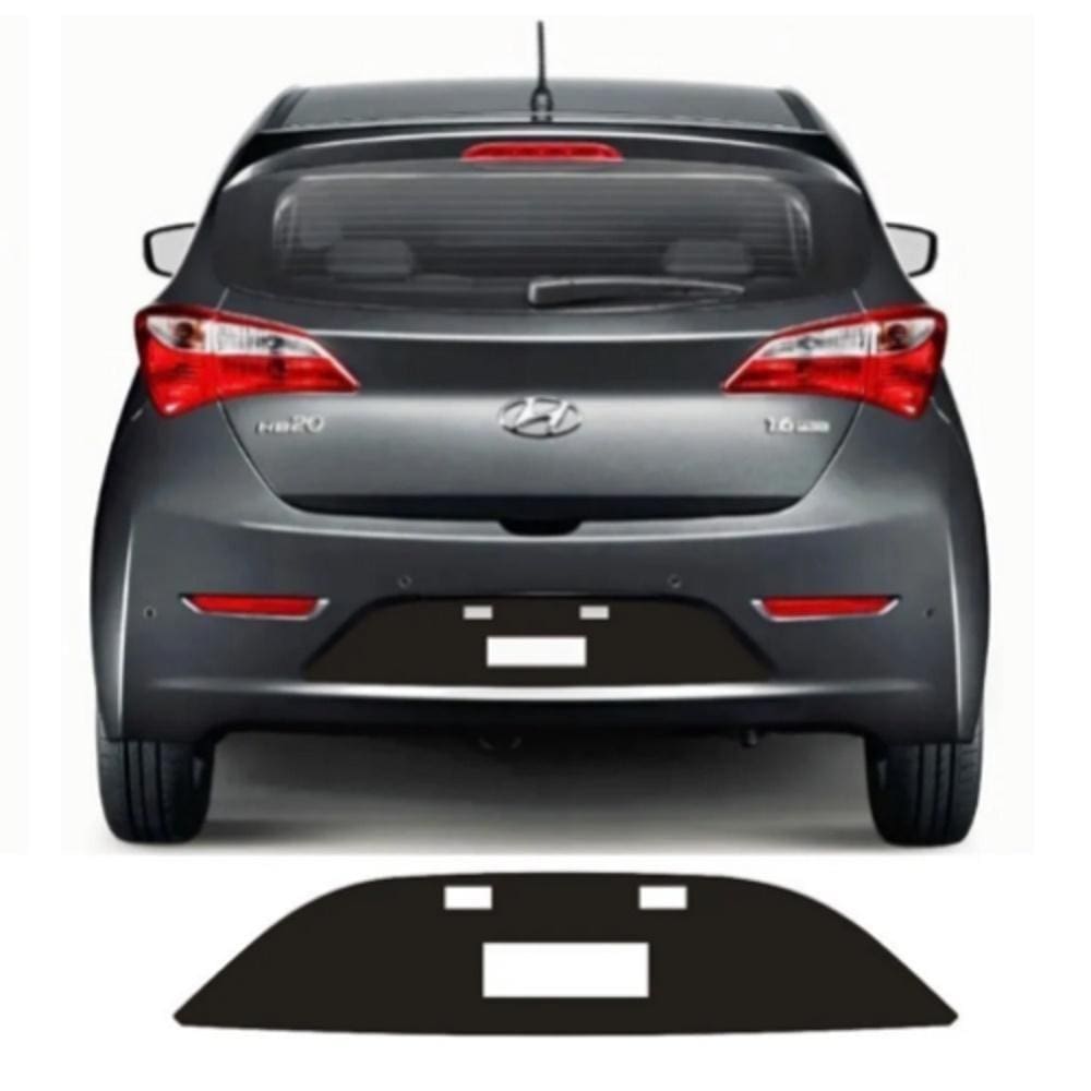 Adesivo Carro Para-Choque Traseiro Placa Hyundai Hb20 Hatch