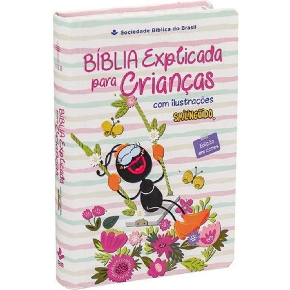 Bíblia Infantil Explicada Crianças Ilustrações Smilinguido