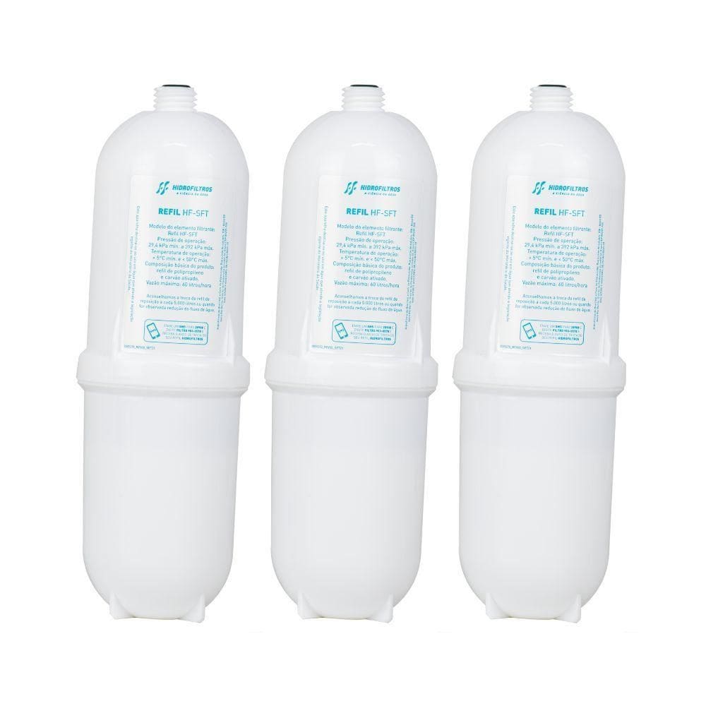 Kit 3 Refil Vela Filtro Purificador Água Bebedouro Soft