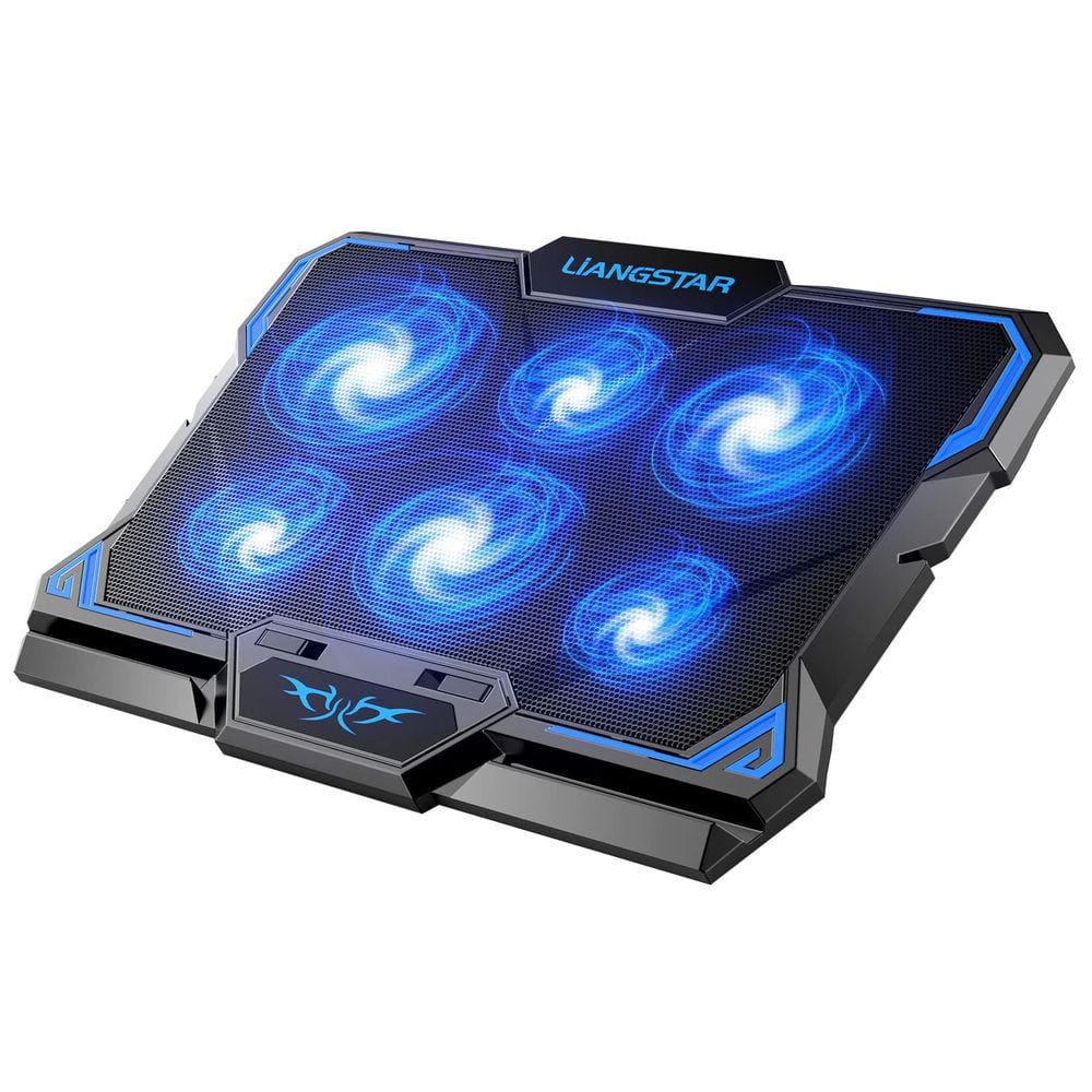 Almofada de resfriamento para laptop LIANGSTAR com 6 ventiladores LED silenciosos de 12-17 polegadas