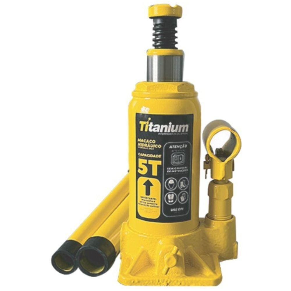 Macaco Hidráulico Tipo Garrafa 5 Ton Titanium