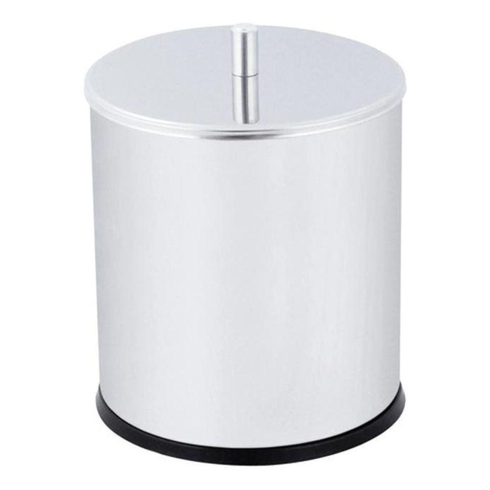 Lixeira De Banheiro De Luxo - Metal Prata - 5 Litros Brinox