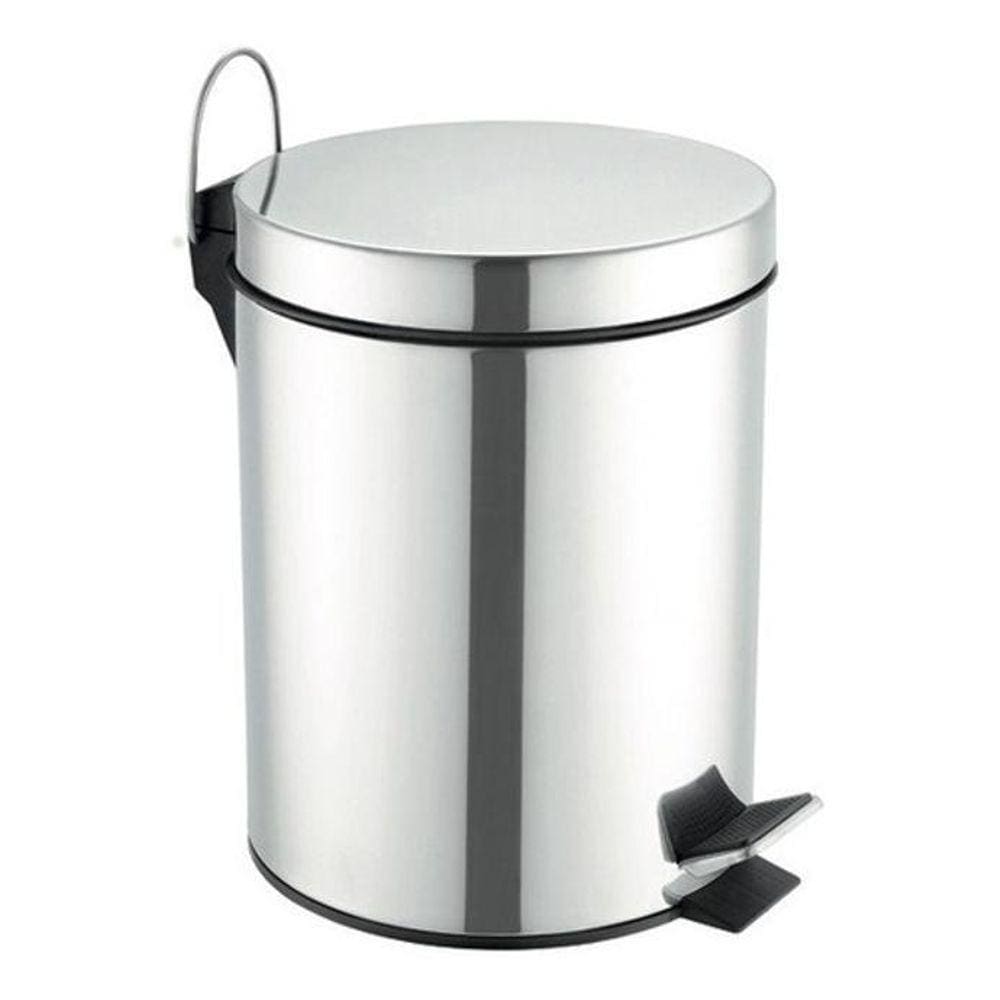 Lixeira De Banheiro - Metal Resistente - 3 Litros - Prateado