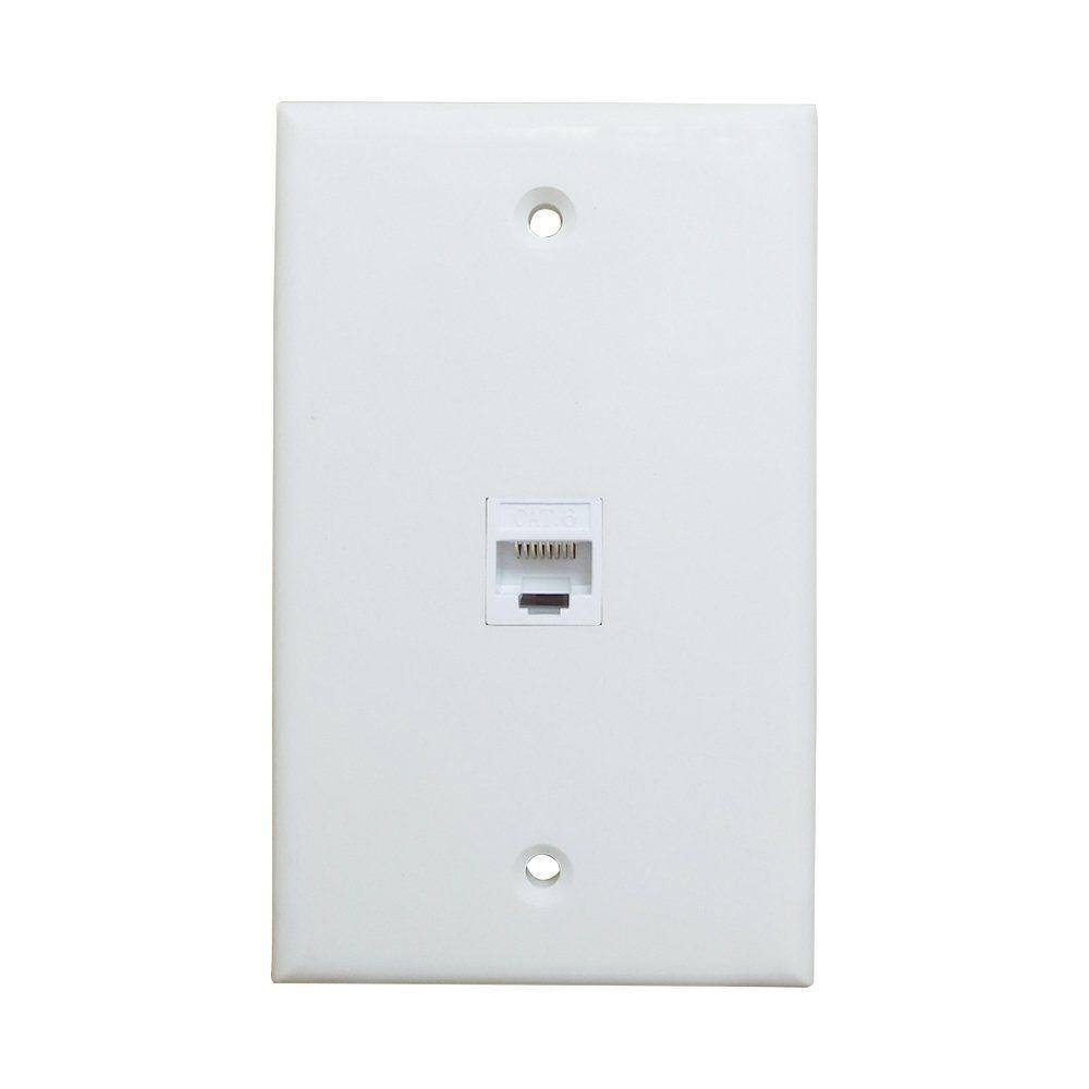 Placa de parede Ethernet EasyLink BUPLDET 1 porta CAT6 fêmea para Fe
