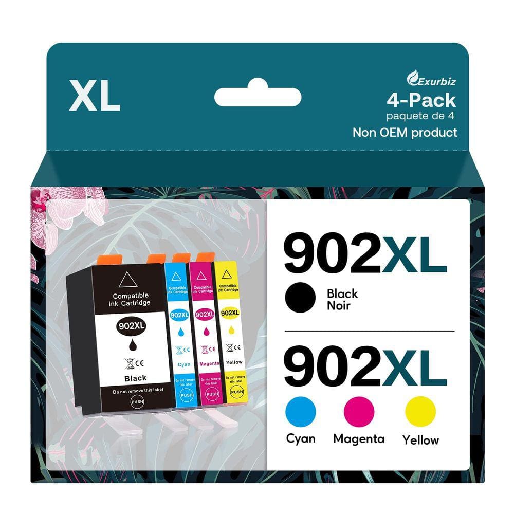 Cartucho de tinta Exurbiz 902XL de alto rendimento para HP ejet Pro