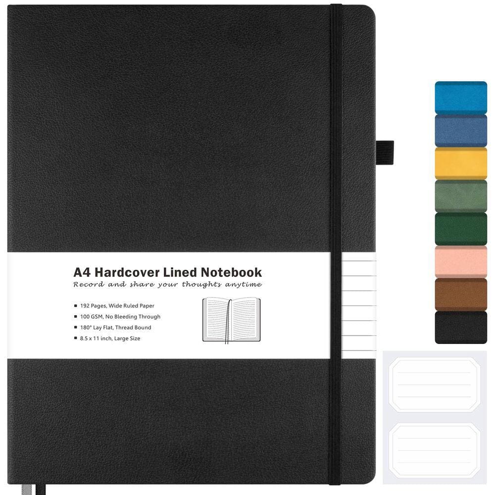Caderno de jornal MALEDEN A4 21x29,7cm Capa dura em couro