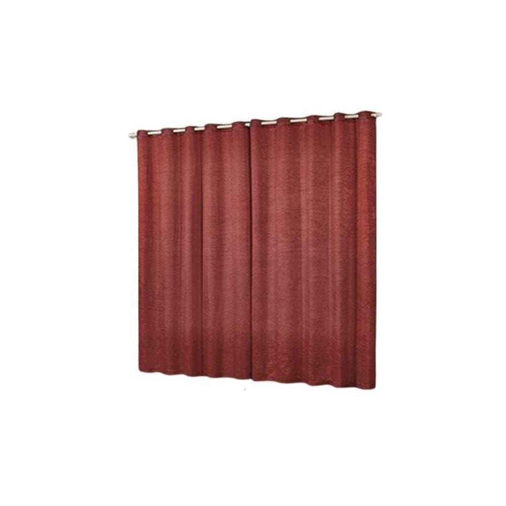 Cortina Quarto/Sala 3X2,60 Vermelho Cristal Cetim Amassado