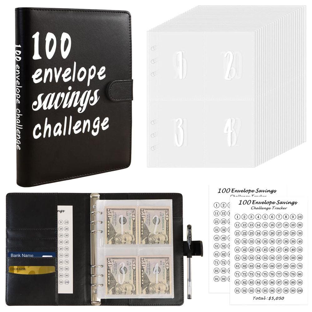 Savings Binder OROGHT 100 envelopes Desafio de economia de dinheiro