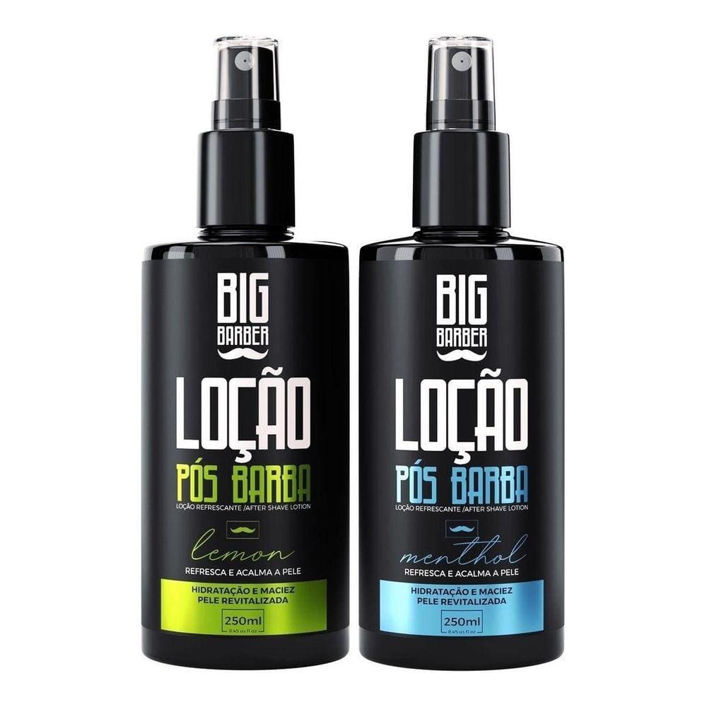 Kit Loção Pós Barba 1X Menthol E 1X Lemon 250Ml Big Barber