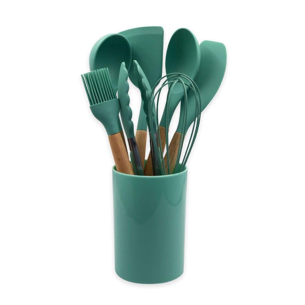 Conjunto De Utensílios Silicone 8 Peças Praticidade E Beleza