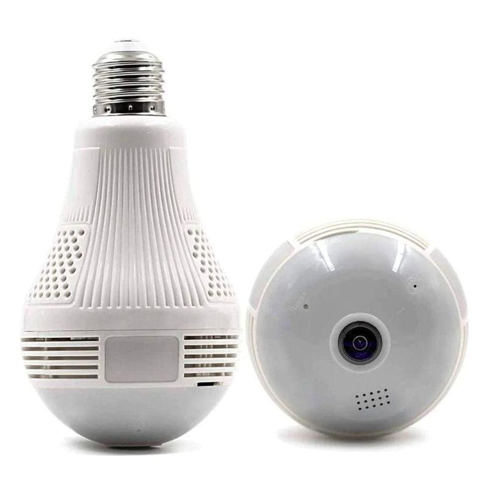 Lâmpada Câmera 360 C/Microfone Alarme Sensor De Presença