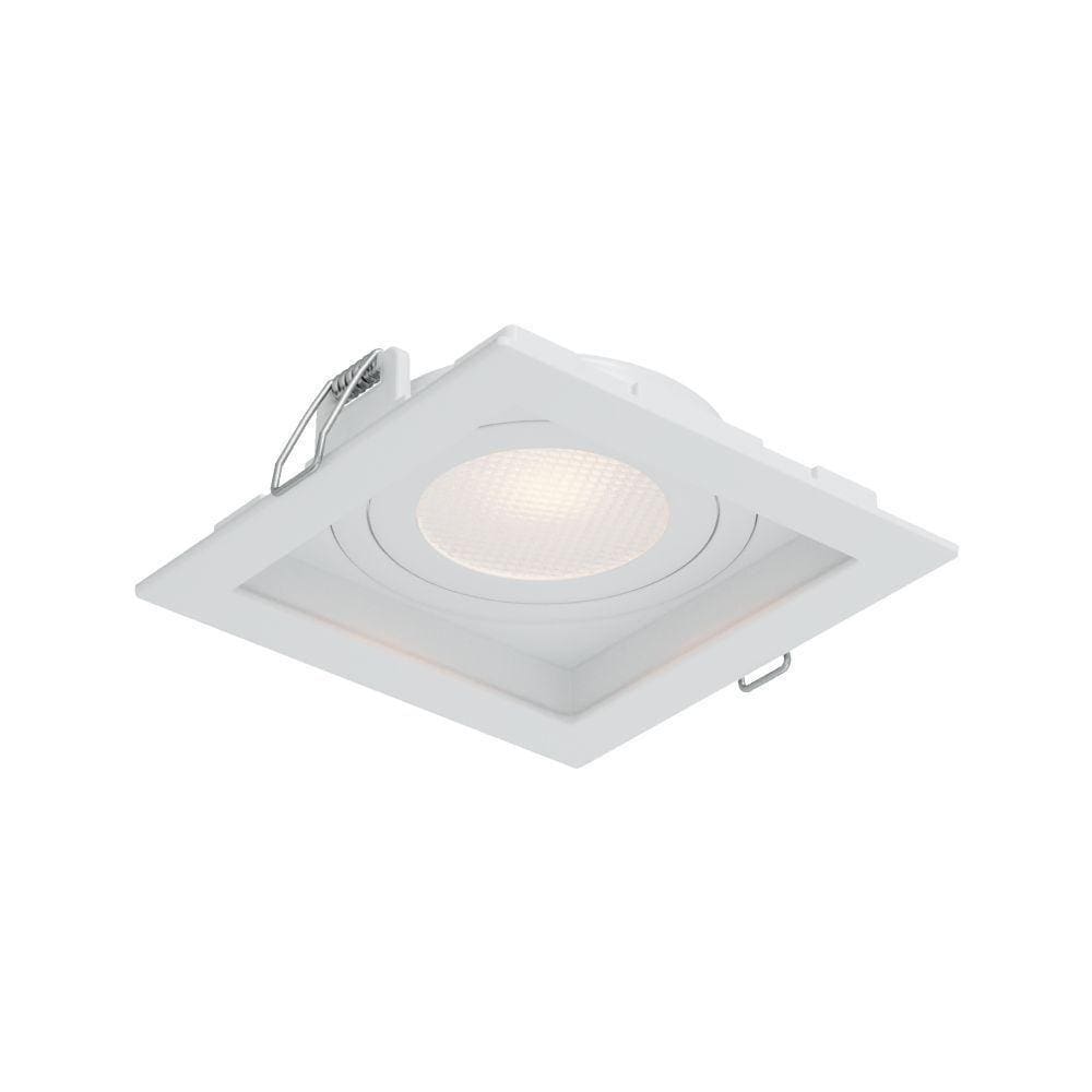 Embutido Abs Quadrado Mr16 Gu10 Recuado Branco