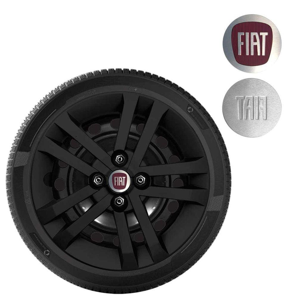 Calota Mobi Argo Cronos Aro 14 Preto Fosco Logo Metal 294cb