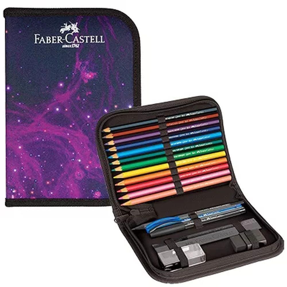 Estojo Escolar Completo Cosmic 18.222 Faber Castell