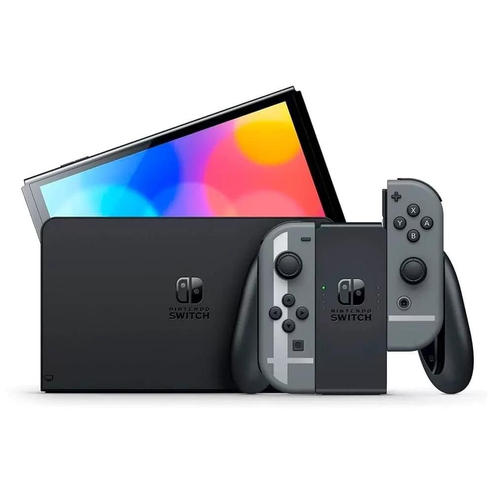 Console Nintendo Switch Oled Cinza com Jogo | Extra