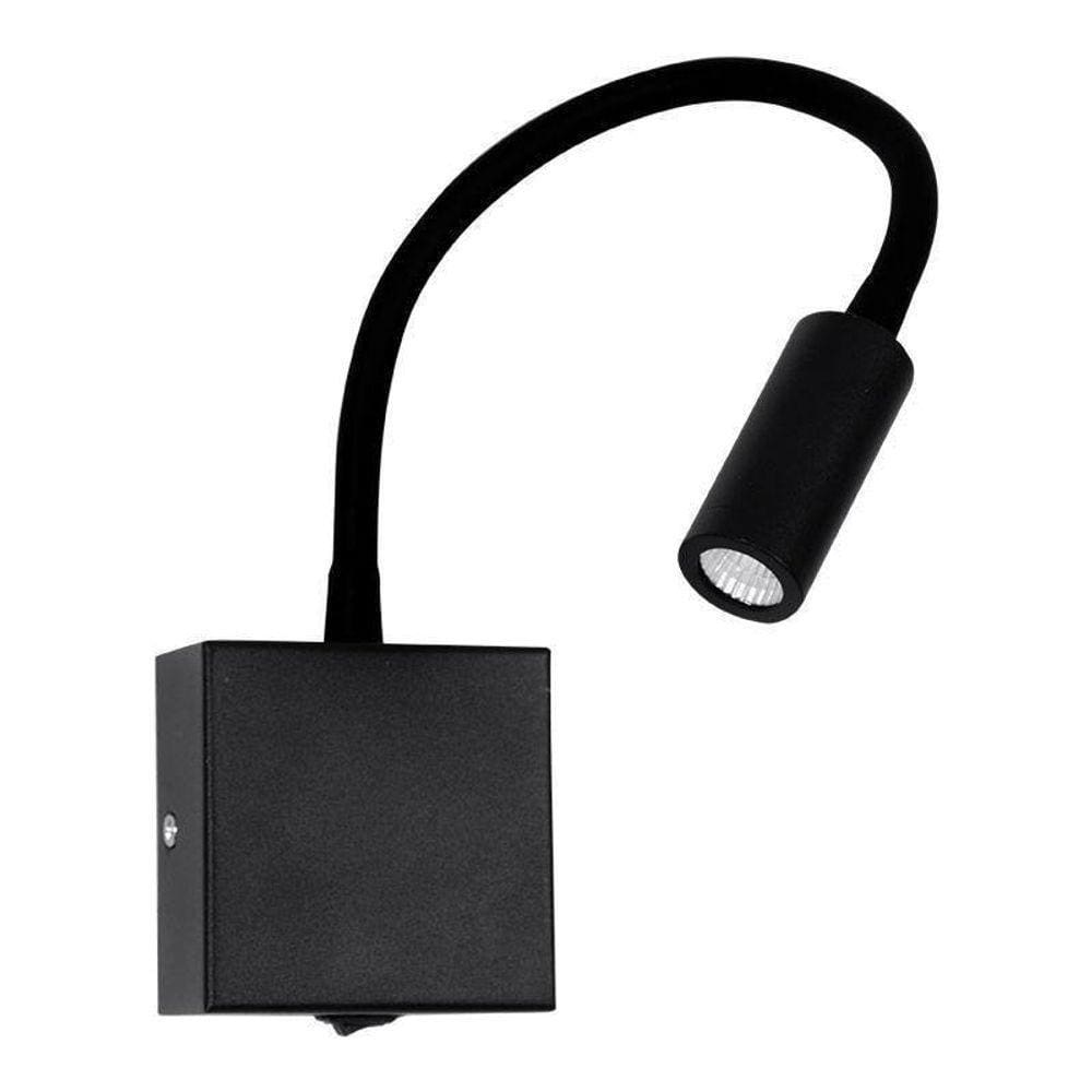 Arandela Led 3w Pix 3000k Ip20 Bivolt Preta Nordecor