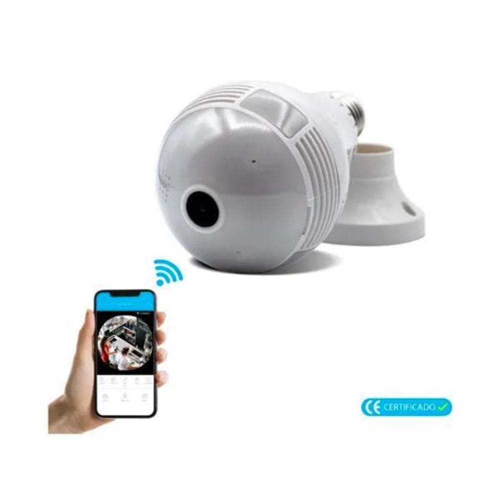 Câmera Lâmpada Wireless Wifi Hd Tempo Real